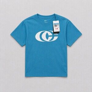 Nike Caitlin Clark T-Shirt Medium Blue Cotton Short Sleeve Logo Tee NWT